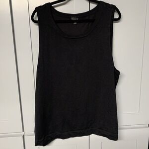 Torrid Womens Black Sleeveless Knit Tunic Top Sz‎ 4XL Black Loungewear Tank Top